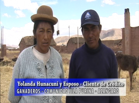 Yolanda Huanacuni y esposo, Ganaderos comunidad Jila Purina